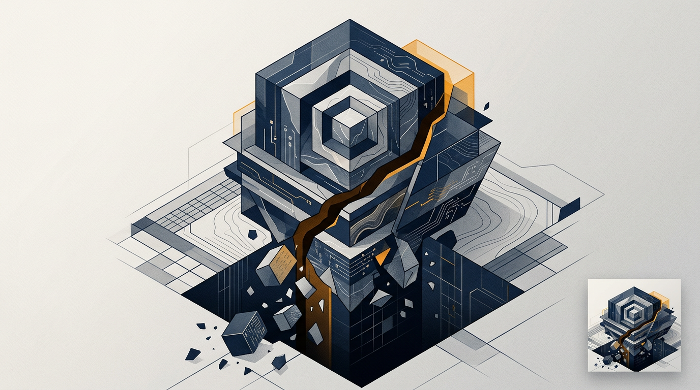 Abstract editorial illustration for: Former Bitcoin Mining Giant Poolin Files for Chapter 11 Bankruptcy