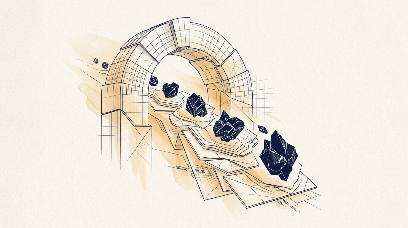 Abstract editorial illustration for: Binance to Delist Six Tokens From Spot Market This Month