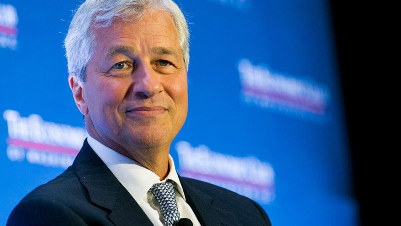 Jamie Dimon CEO of JPMorgan Chase 1280x720 1 Wall Street Whale Wades In: Dimon Dubs Bitcoin "Worthless" - Fueling Crypto Fire