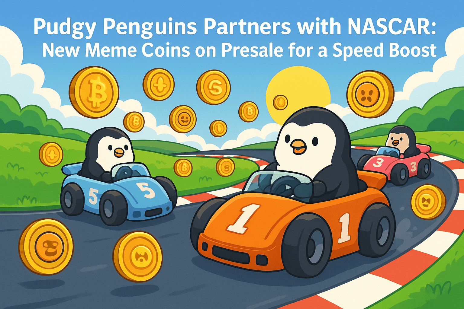 wp header logo 404 Pudgy Penguins Partners with NASCAR: New Meme Coins on Presale for a Speed Boost