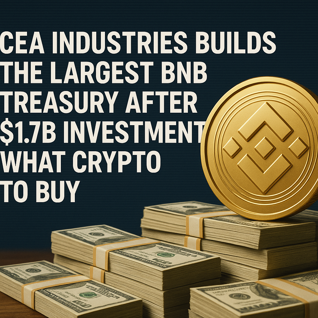wp header logo 1032 CEA Industries Builds the Largest BNB Treasury After $1.7B Investment: What Crypto to Buy