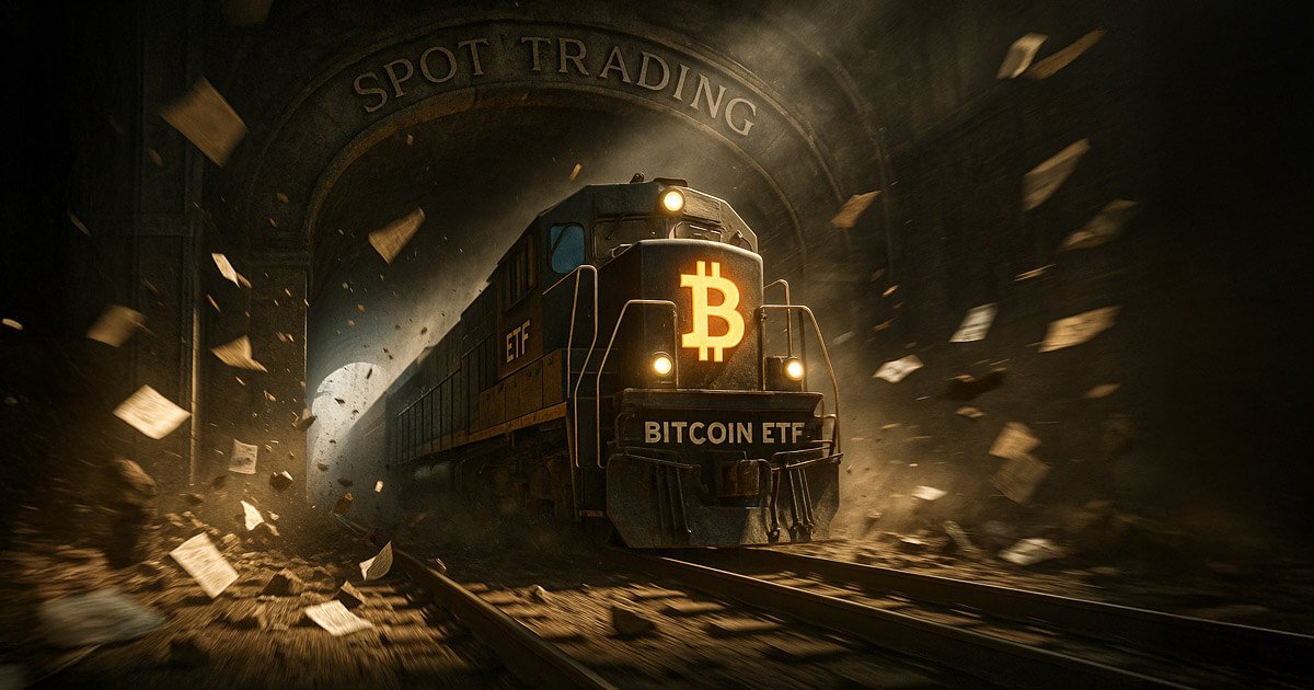 wp header logo 572 ETFs now shape US Bitcoin trading more than spot exchanges