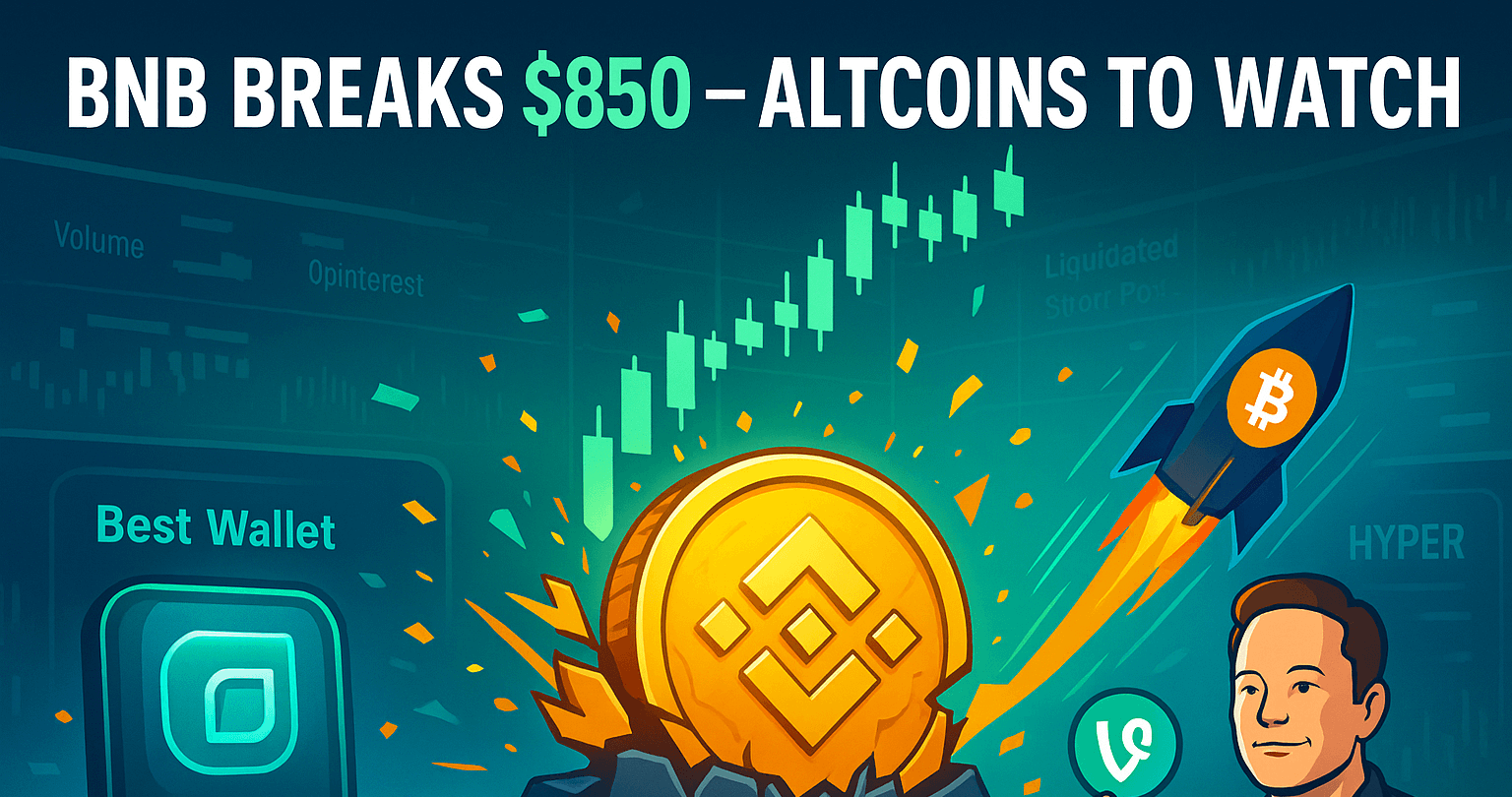 wp header logo 996 BNB Explodes in Rally Above $800, Bulls Aim for $900: Top Altcoins to Join the Rush