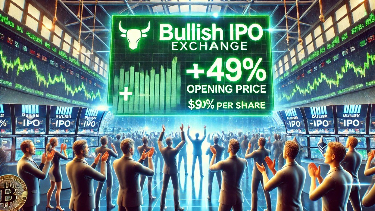 wp header logo 1401 Crypto Exchange Bullish IPO: Shares Soar 143% On Debut, Opening At $90 Per Share