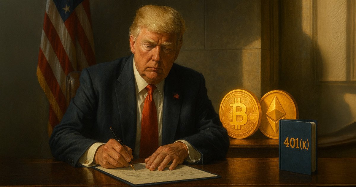 wp header logo 757 Trump opens $12.5 trillion 401(k) market to crypto and private equity access