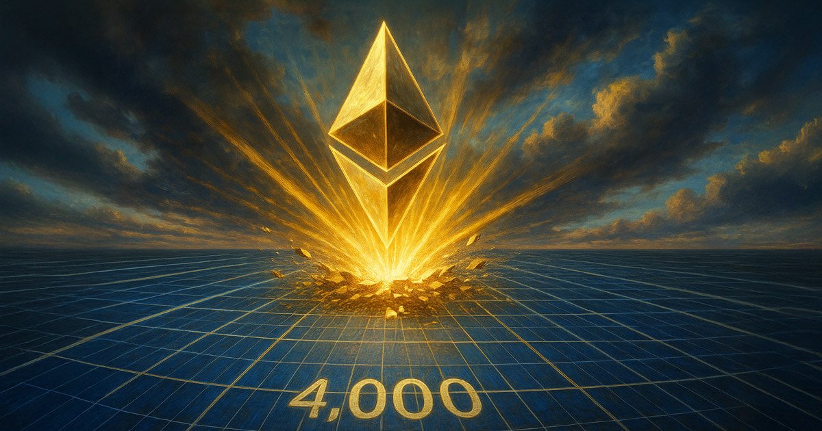 wp header logo 933 Ethereum rallies above $4,000 following blistering 50% surge in a month