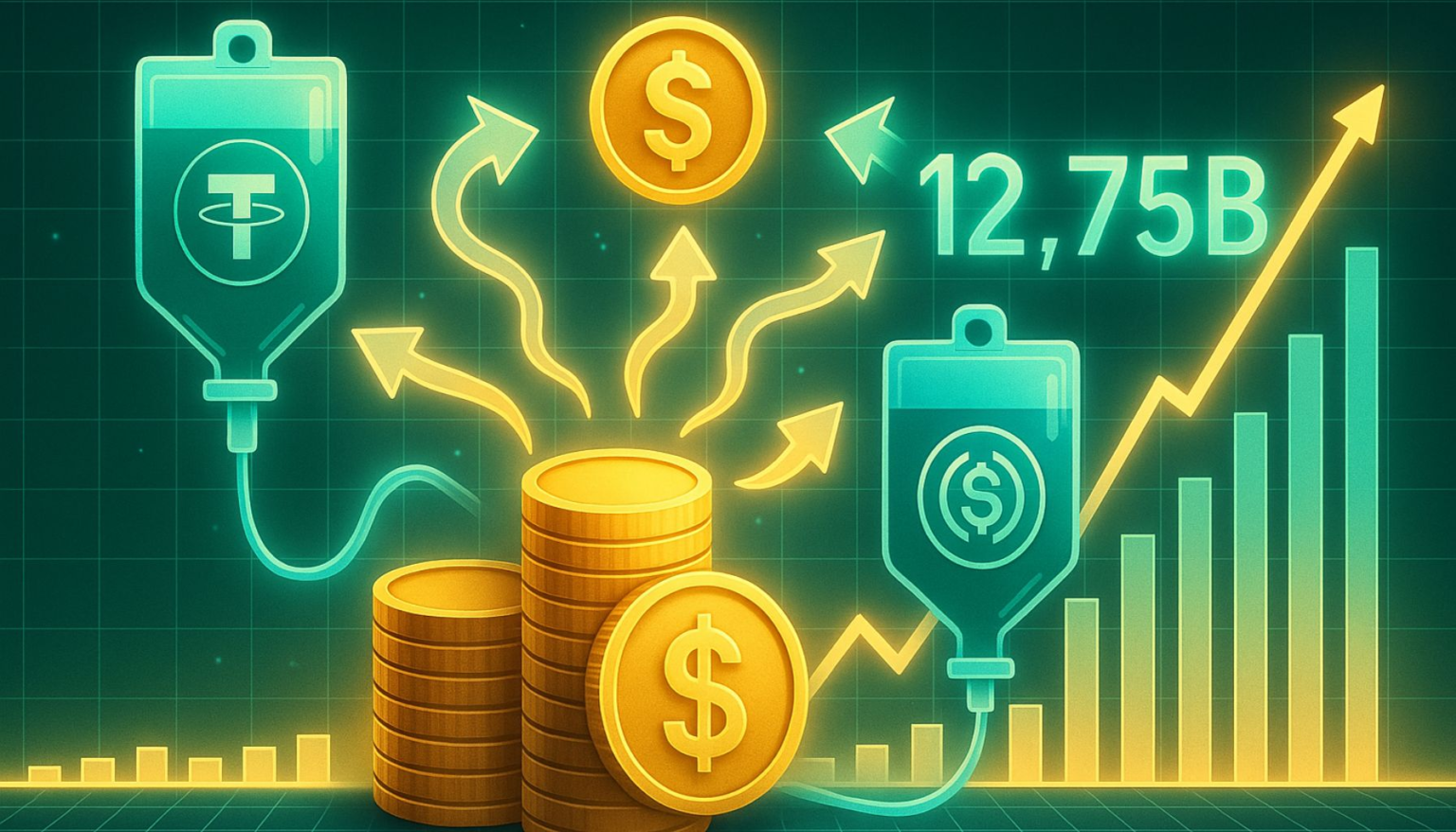 wp header logo 1262 Tether And Circle Inject $12.75B To The Market In 30 Days – Details