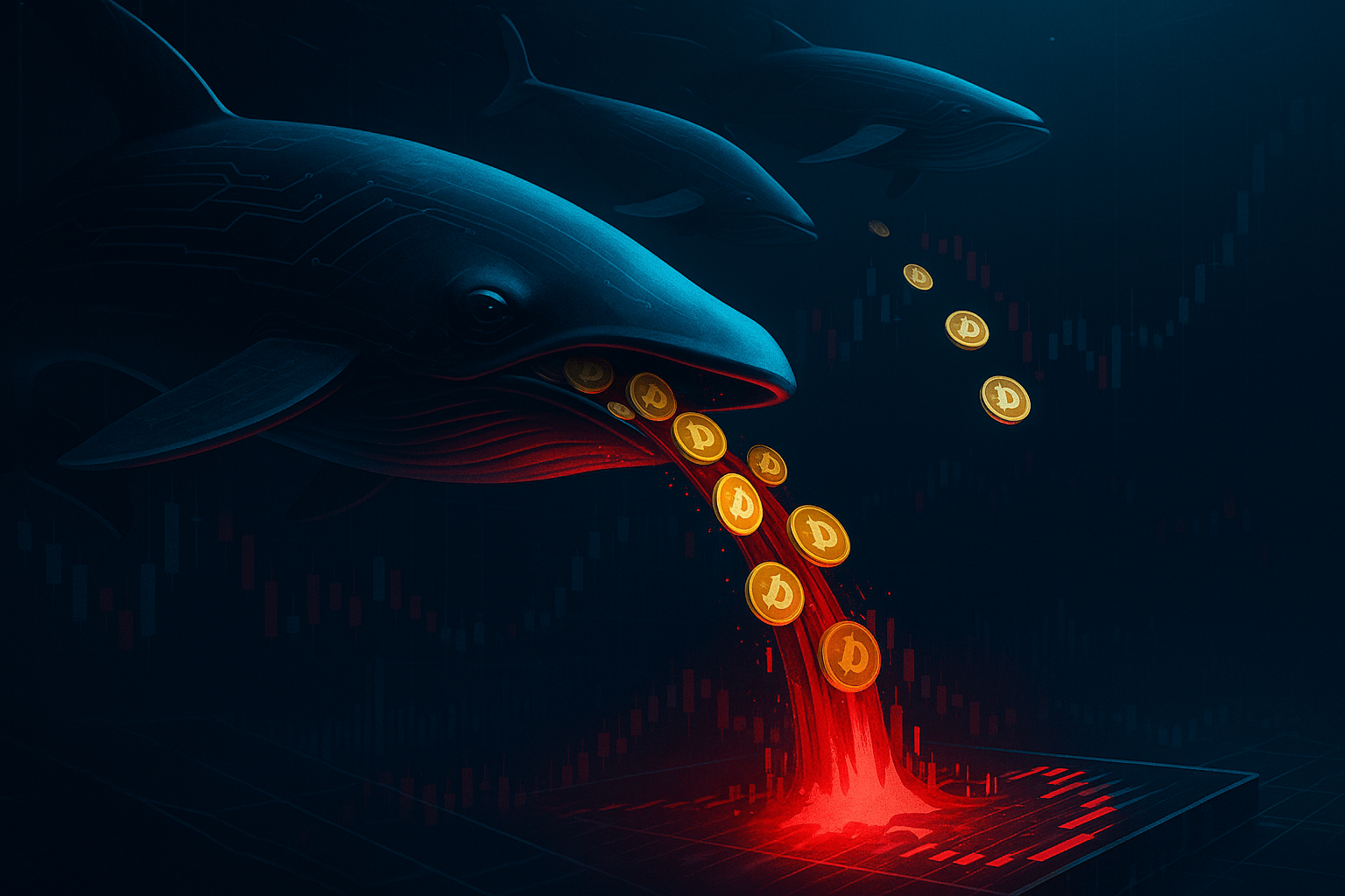 wp header logo 40 Dogecoin Plunges To $0.18 As Whales Sell 440 Million DOGE